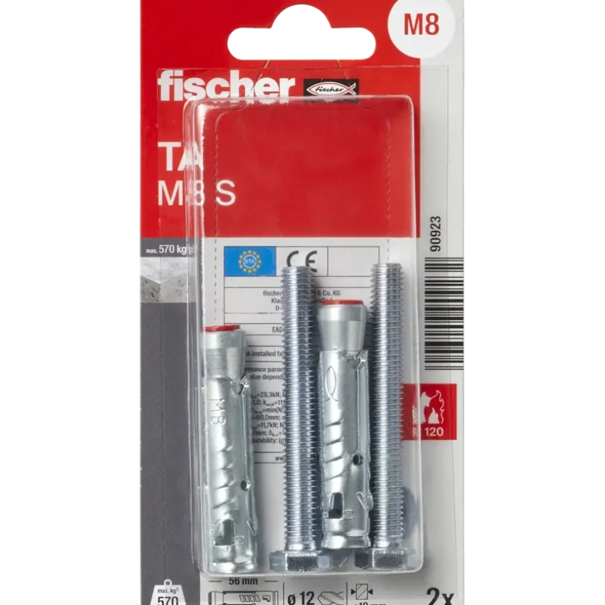 Fischer Hulsanker TA M8 12x56mm 2 stuks