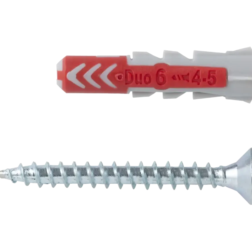 Fischer Universeelplug DuoPower 6x30mm met schroef 12 stuks