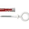 Fischer Universeelplug DuoPower 8x40mm met witte ooghaak 2 stuks
