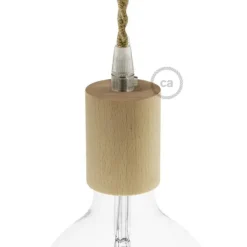 Fittingen > Creative Cables Fitting hout E27 naturel