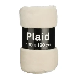 Fleece plaid beige - l180xb130cm