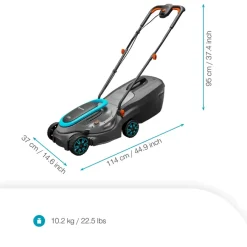 Grasmaaiers > Gardena 18V grasmaaier Powermax P4A 32cm (P4A) incl. 4.0Ah accu + lader