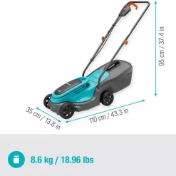 Grasmaaiers > Gardena 18V grasmaaier Powermax P4A 30cm incl. 4.0Ah accu + lader