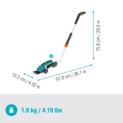 Grastrimmers > Gardena 3,6V grasschaar ClassicCut incl. wielen en steel