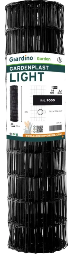 Gardenplast light tuingaas 152 cm x 25 m zwart