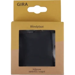 Afdekramen|Inbouw Schakelmateriaal > Gira E2 Blindplaat Mat Zwart