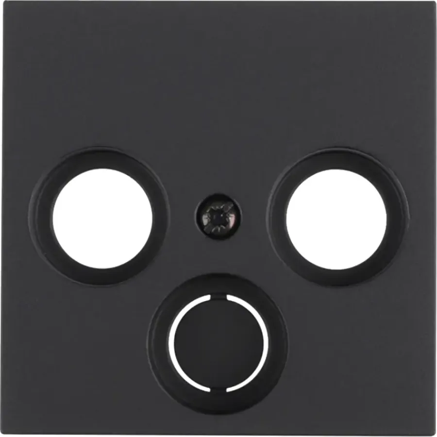 Inbouw Schakelmateriaal|Opbouw Schakelmateriaal > Gira E2 Centraalplaat Radio/TV Mat Zwart