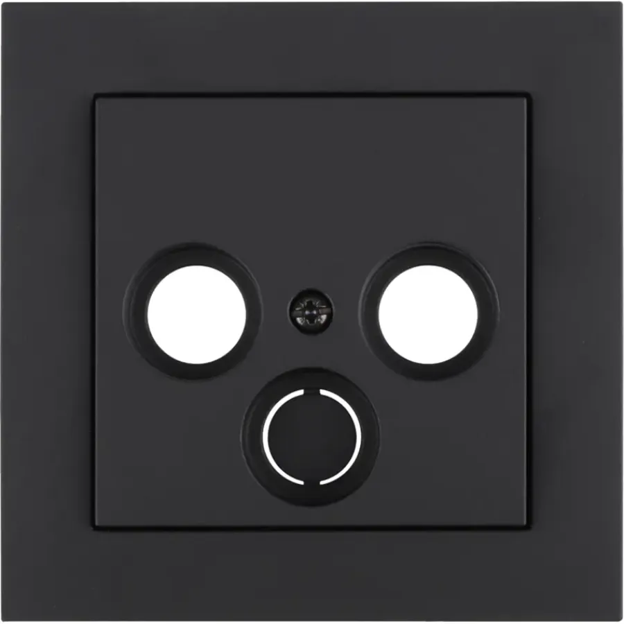 Inbouw Schakelmateriaal|Opbouw Schakelmateriaal > Gira E2 Centraalplaat Radio/TV Mat Zwart