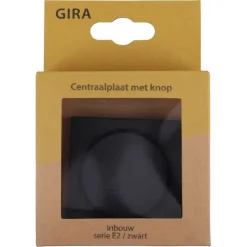 Dimmers|Inbouw Schakelmateriaal > Gira E2 Inbouw Centraalplaat Dimmer Mat Zwart