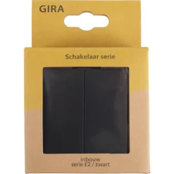 Schakelaars|Stopcontacten & Overige Contactdozen > Gira E2 Inbouw Serieschakelaar Mat Zwart