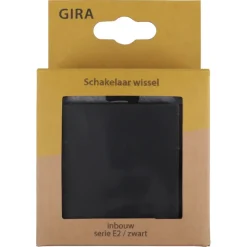 Schakelaars > Gira E2 Inbouw Wisselschakelaar Mat Zwart