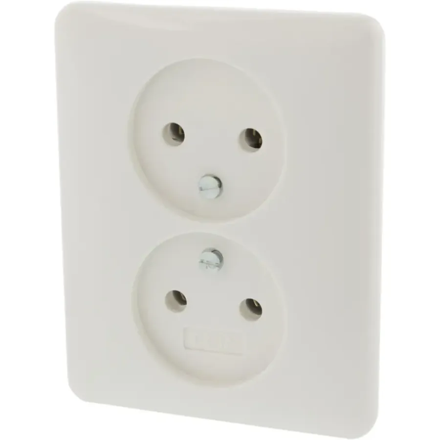 Inbouw Schakelmateriaal|Stopcontacten & Overige Contactdozen > Gira ST55 Inbouw Dubbel Stopcontact Wit