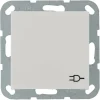 Inbouw Schakelmateriaal|Stopcontacten & Overige Contactdozen > Gira ST55 inbouw enkel geaard stopcontact met klep wit