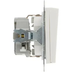 Inbouw Schakelmateriaal|Stopcontacten & Overige Contactdozen > Gira ST55 inbouw enkel geaard stopcontact met klep wit