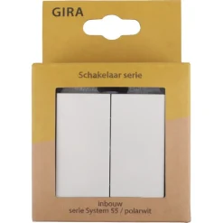 Schakelaars|Stopcontacten & Overige Contactdozen > Gira ST55 inbouw serieschakelaar wit