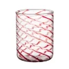 Glas met rode strepen