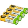 Batterijen > GP AA Batterij alkaline super 1.5V 4 stuks