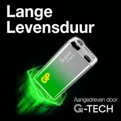 Batterijen > GP Batterij Alkaline super 9V