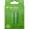 Batterijen|Oplaadbare Batterijen > GP Batterij Oplaadbaar AA NiMH 2100mAh ReCyko 1,2V 2 Stuks