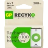 Batterijen|Oplaadbare Batterijen > GP Batterij Oplaadbaar 9V NiMH 200mAh ReCyko 8,4V 1 Stuk