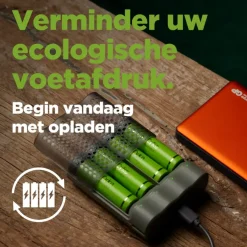 Batterijladers > GP ReCyko+ USB Rapid Batterijlader incl. 4 AA Batterijen