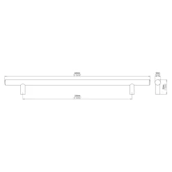 Greep Romy rvs look 320mm