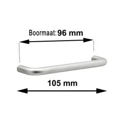 Greep Ronny rvs 105mm