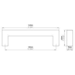 Greep Tessa rvs 143mm
