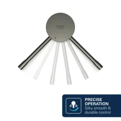 Grohe Colours Vrijstaande Badkraan Essence New Grafiet met Handdouche