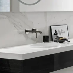 Grohe Colours wastafel inbouwkraan Essence New M 2-gats grafiet