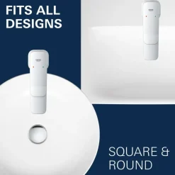 Grohe Dice wastafelmengkraan S-Size Push open Chroom