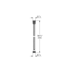 Grohe doucheslang VitalioFlex Metal metaal 200 cm chroom