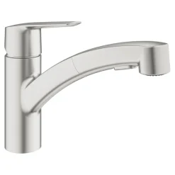 Grohe keukenkraan Start dual spray QuickFix supersteel (RVS look)