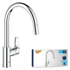 Grohe keukenkraan Start Loop hoge C-uitloop uitrekbaar chroom