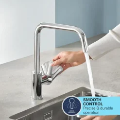 GROHE keukenmengkraan Start hoge uitloop mat zwart