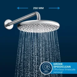 Grohe Precision Thermostat Perfect inbouw douchesysteem met Vitalio Comfort 250 hoofddouche rond Chroom