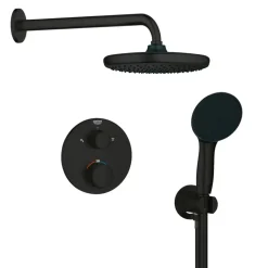 Grohe Precision Thermostat Perfect inbouw douchesysteem met Vitalio Comfort 250 hoofddouche rond Mat Zwart