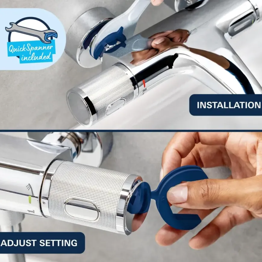 Grohe Precision Trend Cool Touch thermostatische douchekraan 15cm