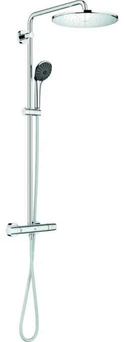 Grohe regendoucheset Quickfix Vitalio Joy XXL - hoofddouche 31 cm - met handdouche en thermostaatkraan 3 standen chroom - hartafstand kraan 15 cm