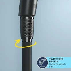 Grohe regendoucheset Quickfix Vitalio Start met handdouche 2 standen zwart - hartafstand kraan 15 cm