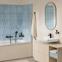 GROHE thermostatische badkraan Precision Feel mat zwart 15 cm