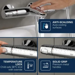 Grohe Thermostatische Badkraan Precision Trend Chroom 15 cm