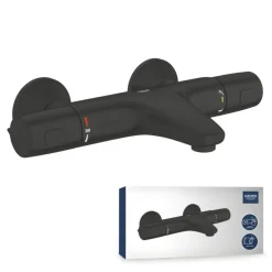 Grohe Thermostatische Badkraan Precision Trend met omstel 15cm Mat Zwart