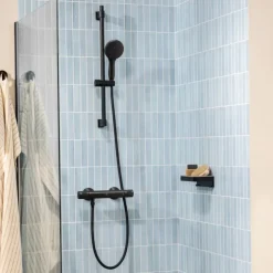 GROHE thermostatische douchekraan Precision Flow mat zwart 15 cm