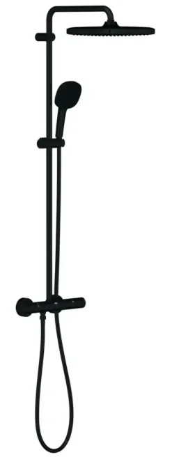 GROHE Vitalio Comfort 250 douchesysteem met thermostaatkraan mat zwart