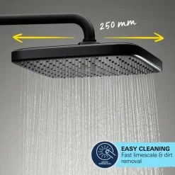 GROHE Vitalio Comfort 2025 regendouchesysteem met omstelkraan mat zwart