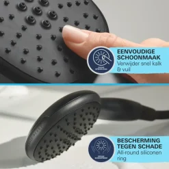GROHE Vitalio Start doucheset Precision Start met thermostaatkraan mat zwart