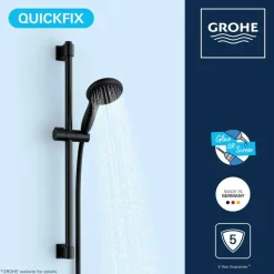 GROHE Vitalio Start 110 glijstangset douche mat zwart 60 cm