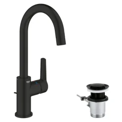 Grohe Wastafelmengkraan Start L-Size met waste Mat Zwart
