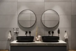 Haceka badkamerspiegel Deco mat zwart Ø 60 cm rond